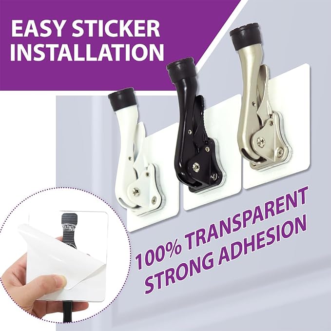 Door Stopper with Adhesive Bracket Stickers, No Drilling or Tools Needed - Image 2
