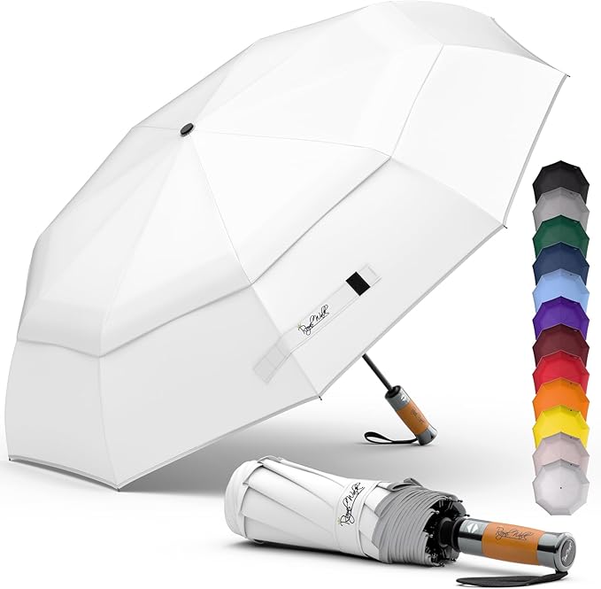 Royal Walk Windproof Folding Travel Umbrella Compact and Strong Luxurious Real by RoyalWalkUmbrellas