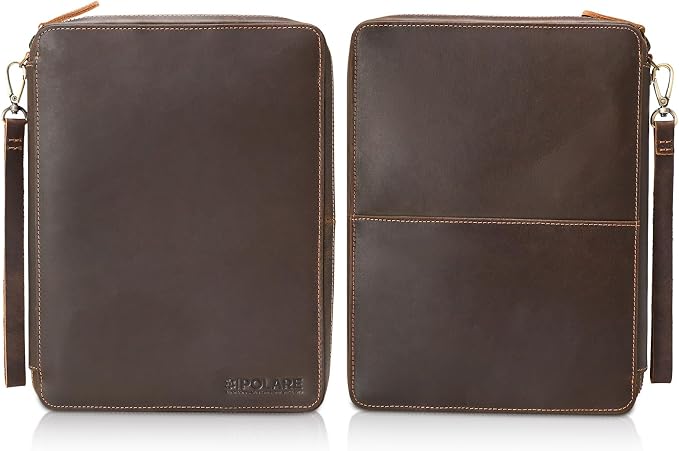Polare Full Grain Leather Travel Cable Organizer Case Electronics Accessories - Image 7