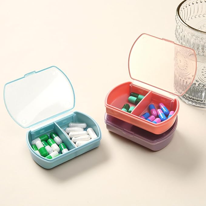 4PCS Small Pill Case Travel Pill Box Cute Pill Organizer - Image 5