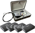 SEPOX® 4Pcs Water/Fire-Resistant Portable Security Case Lock Box Steel by SEPOX