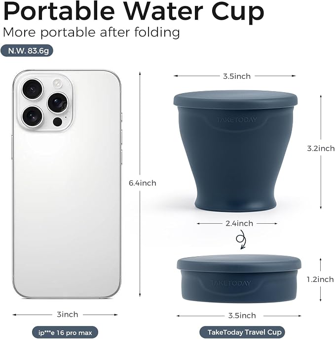 TakeToday 2PCS Collapsible Travel Cup - Image 6
