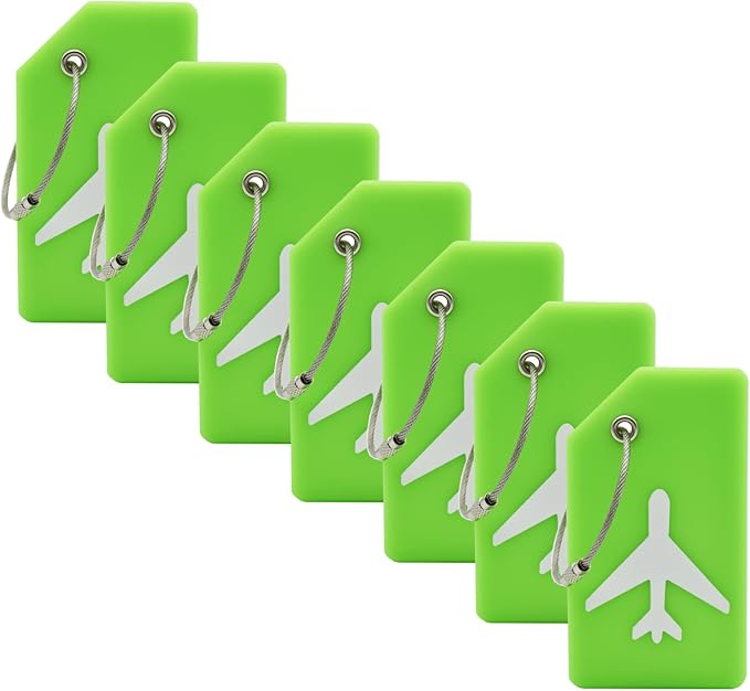 7 Pack Silicone Luggage Tag Baggage Handbag Travel Bag Tags by MODENGKONGJIAN