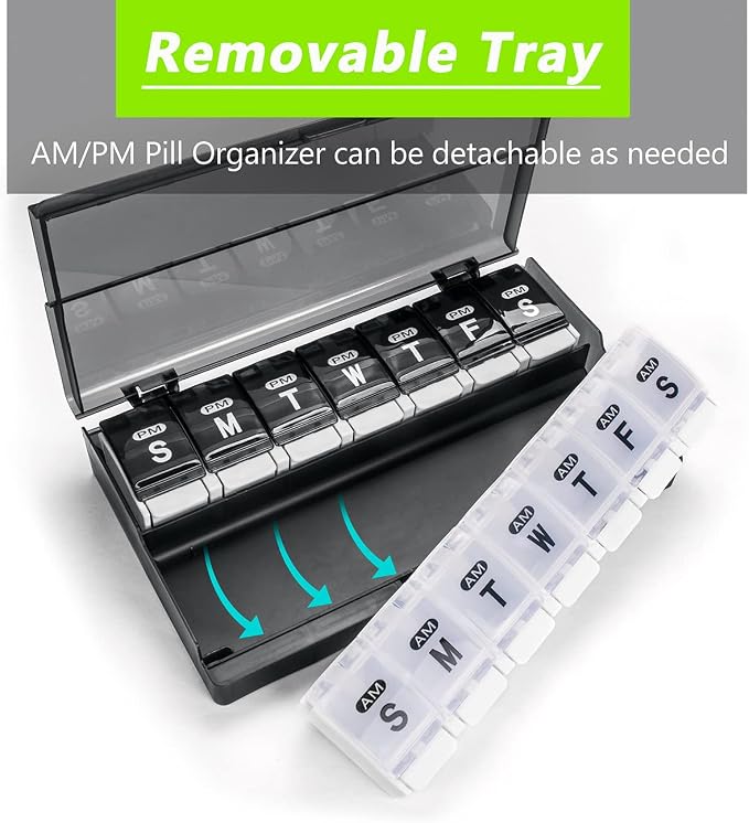 Extra Large Weekly Pill Organizer 2 Times a Day - Image 5