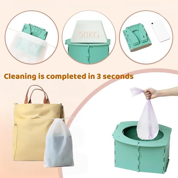 Travel Potty, Portable Potty Seat Foldable Travel Training Toilet Seat - Image 5