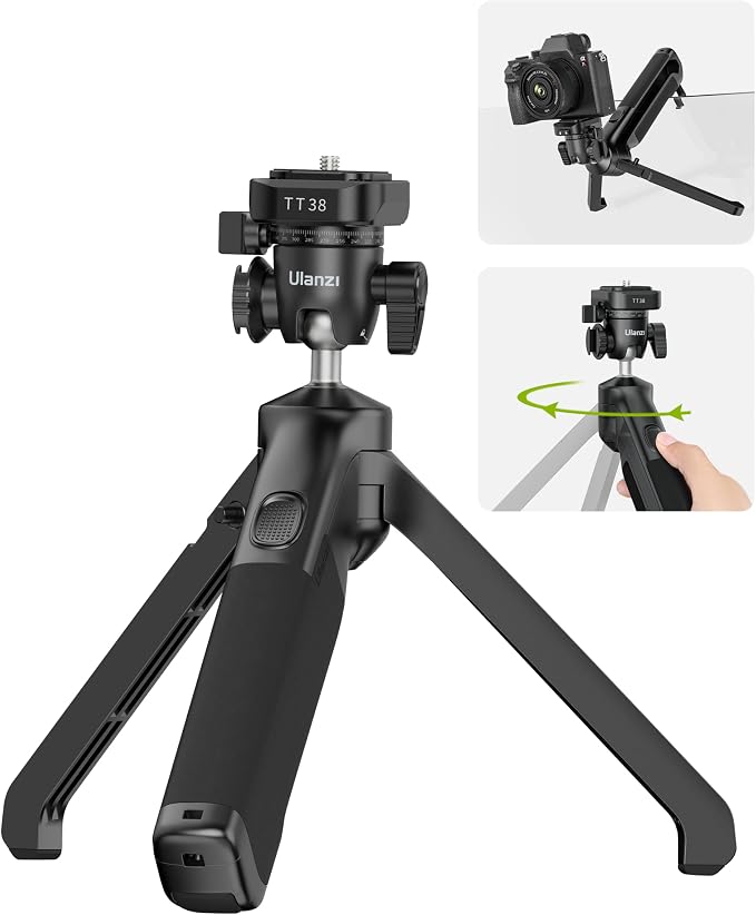 ULANZI TT38 Mini Tripod for Camera, One-Click Open Tabletop Camera Tripod Small by ulanzi