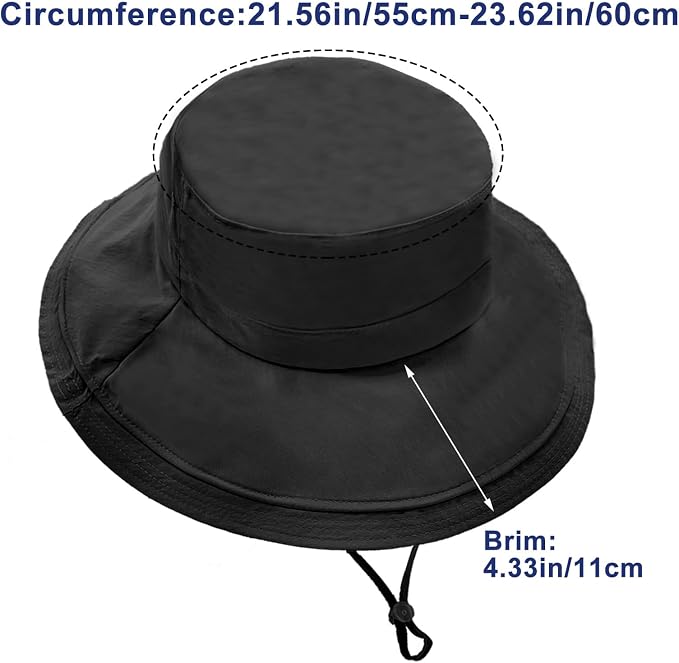 Sun Hats for Women Wide Brim Ponytail UV Protection Beach Hat Packable - Image 2