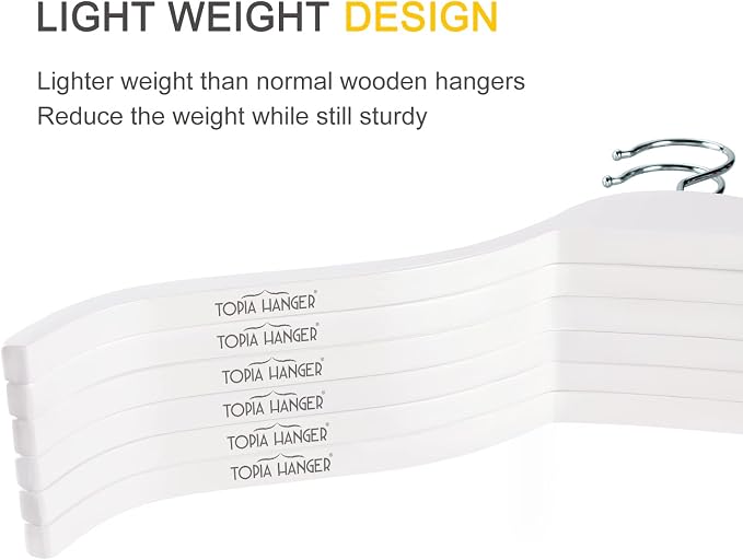 TOPIA HANGER Slim Wooden Hangers - Image 4