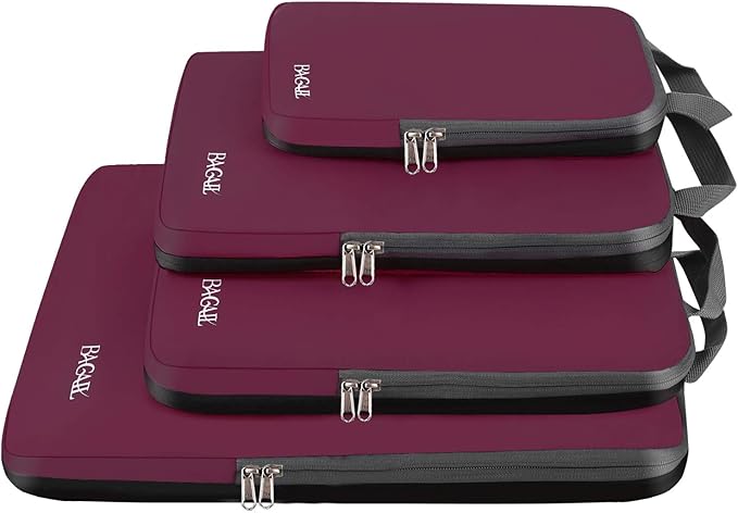 BAGAIL 4 Set/6 Set/8 Set Compression Packing Cubes Travel Accessories by BAGAIL