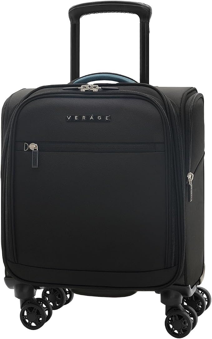 Verage Under Seat Luggage with Wheels, Softside Small Suitcase Spinner Carry On by VERAGE