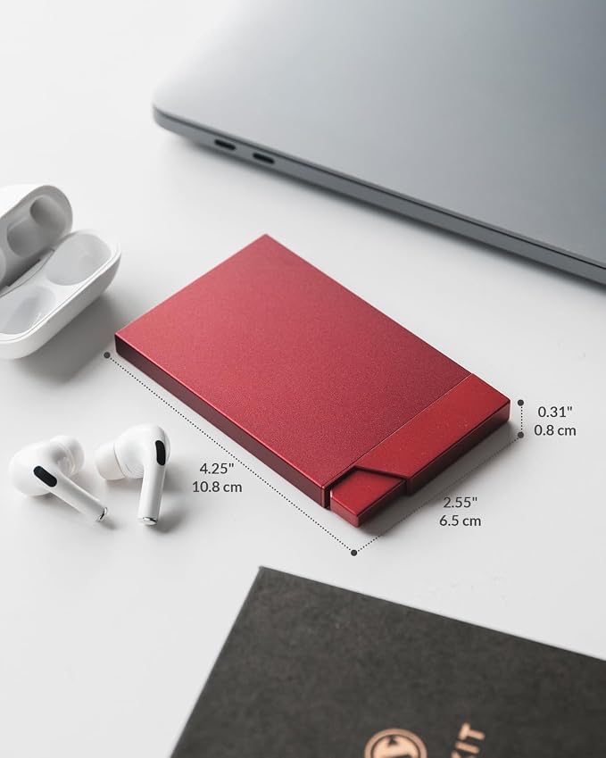 VULKIT Pop up Card Holder Minimalist Credit Card Holder RFID Blocking Slim - Image 5