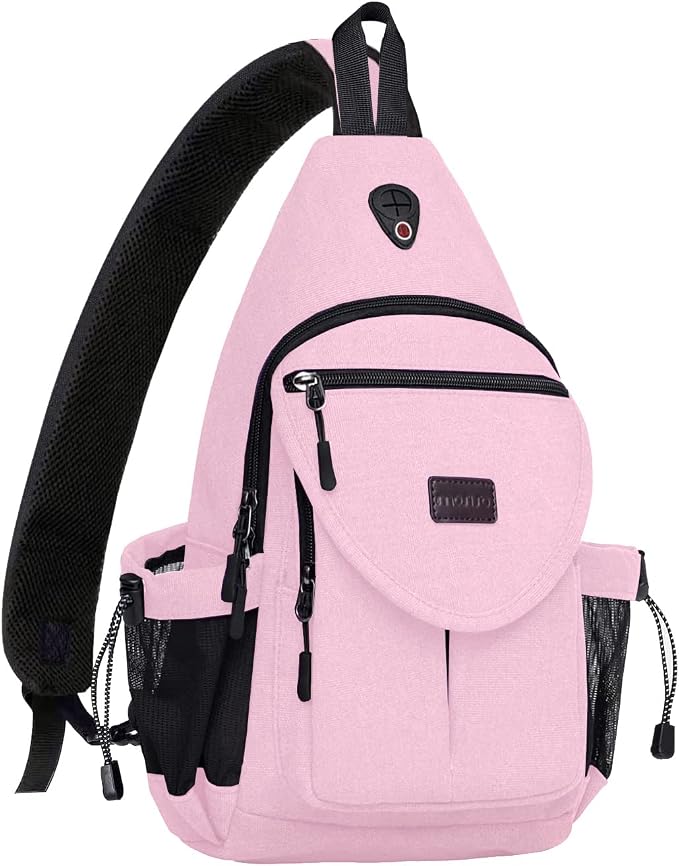 MOSISO Sling Backpack, Canvas Crossbody Hiking Daypack Bag by MOSISO