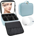 Travel Makeup Bag with LED Mirror and 10x magnifying glass with 3 Lighted by Unknown