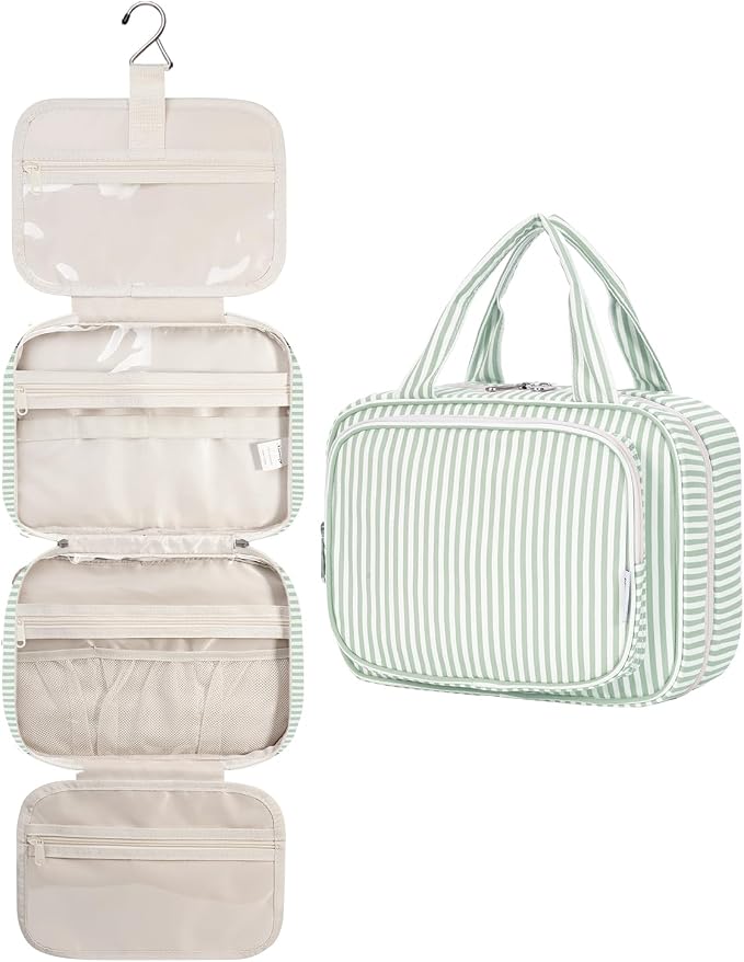 Narwey Striped Hanging Toiletry Bag by Narwey