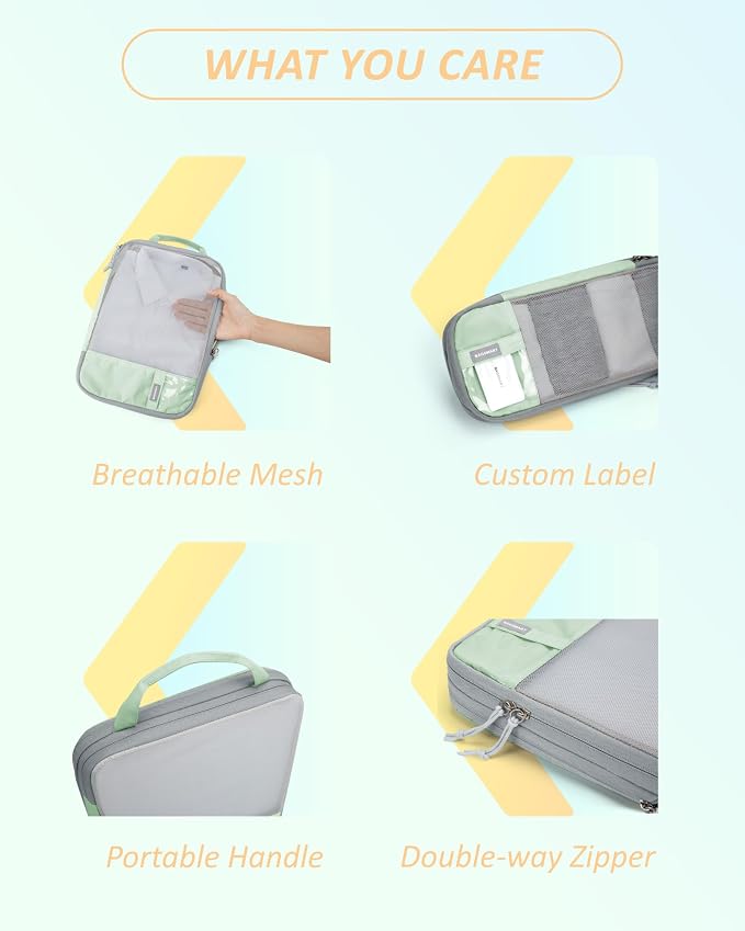 BAGSMART 6 Set Compression Packing Cubes - Image 5