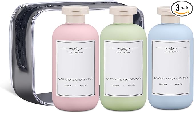 ASEVAT 10 oz Plastic Leak Proof Travel Bottles by ASEVAT