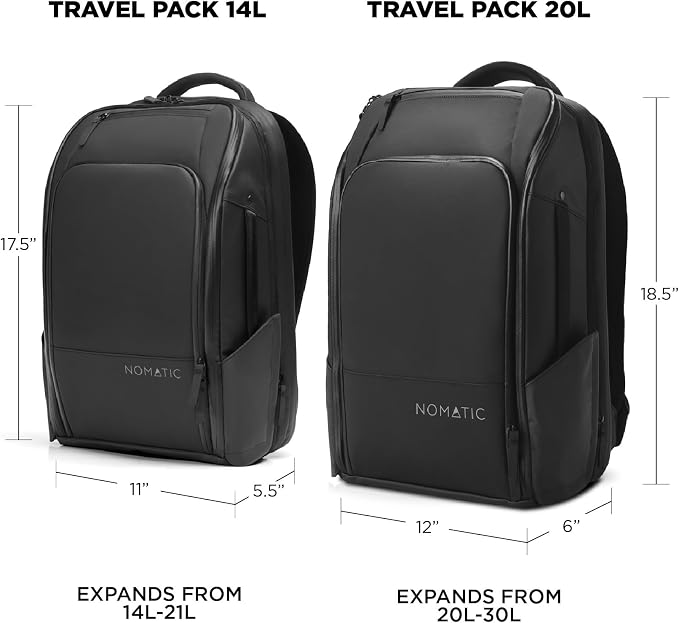 NOMATIC Travel Pack - 20L Water Resistant Laptop Bag - TSA-Ready Expandable - Image 11
