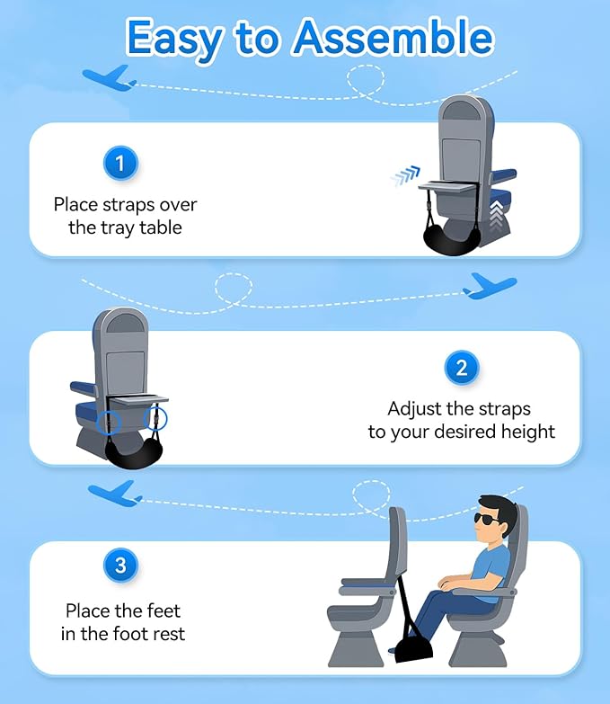 Ergonomic Airplane Foot Hammock-Ultimate Comfort Foot Hammock - Image 7