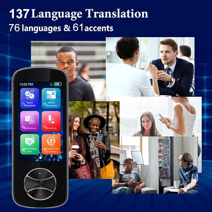 Language Translator Device No WiFi Needed, AI Translator Two Way Real Time - Image 2
