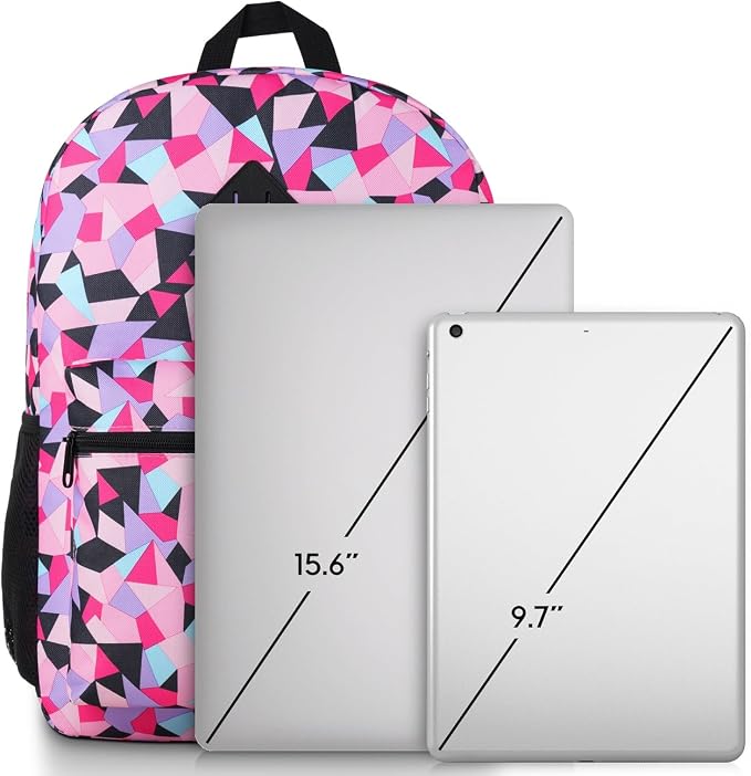 Unisex School Backpack Leaves, Casual Bookbag Adults and Teens Schoolbag - Image 6