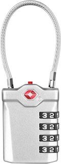 ZHEGE TSA Approved Lock, 4 Digit Cable Luggage Lock, Travel Lock by ZHEGE