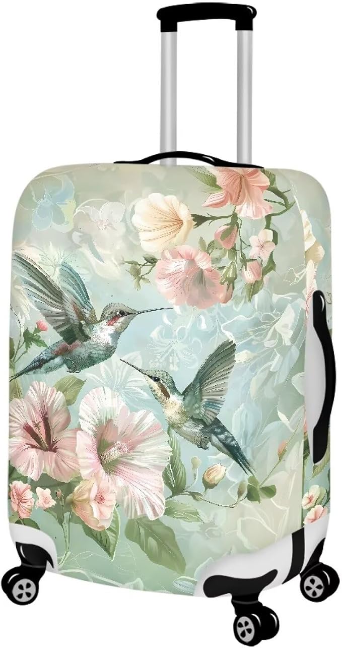 Hummingbird Luggage Cover for Women Travel Luggage Covers for Suitcase Elastic - Image 2