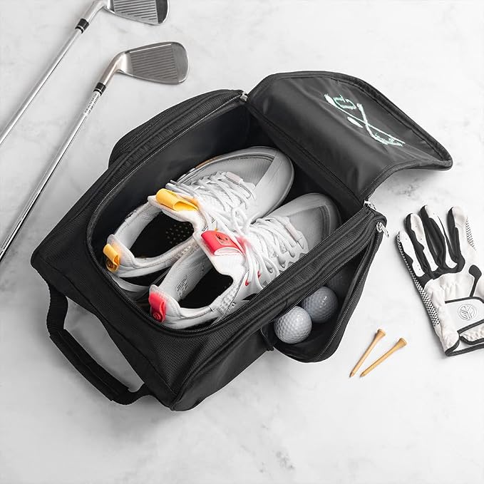 Embroidered Golf Shoe Bag Men Women Handle Strap Personalized Name Golf Shoes - Image 3