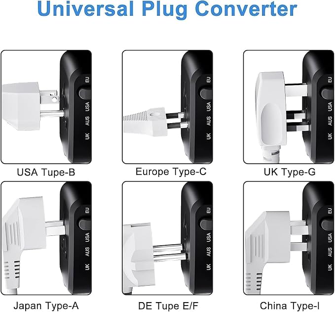 International Travel Adapter Voltage Converter Steps Down 220V to 110V - Image 7