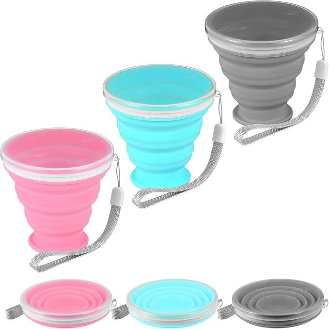 3 Pack Collapsible Cups for Traveling, Collapsible Travel Cup, Portable by Unknown