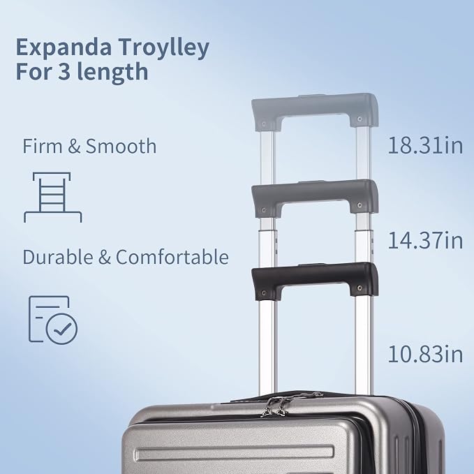 TydeCkare 20 Inch Carry On Luggage - Image 8