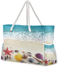 senya Large Beach Bags Totes Canvas Tote Shoulder Bag Soft Wave Water Resistant by senya