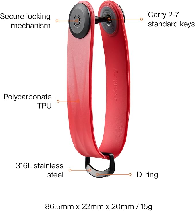 Orbitkey New Active Key Organizer Lite w/updated D-Ring | Weather Resistant - Image 5