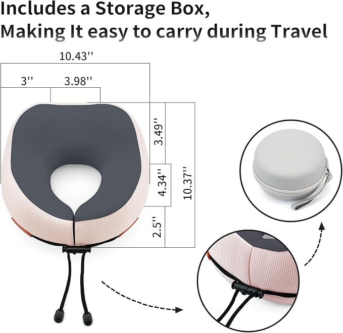Thickened Travel Neck Pillow for Airplanes for Women, Adjustable Right Amount - Image 6