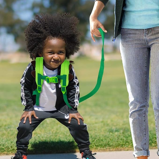 AGSDON Toddler Backpack Leash, 9.5" Safety Harness Dinosaur Bag - Image 2