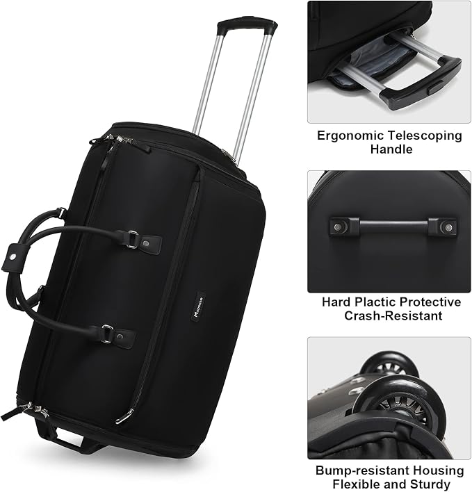 Modoker Rolling Garment Bags, Large Garment Duffle Bag - Image 3