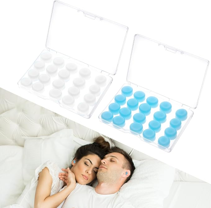 40 PCS Soft Moldable Silicone Earplugs, Reusable Noise Cancelling Earplugs - Image 3