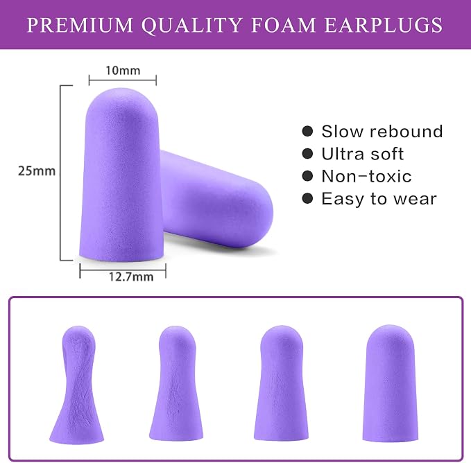 30Pair Soft Foam EarPlugs, 32dB Disposable Sound Blocking Noise Cancelling Ear - Image 5