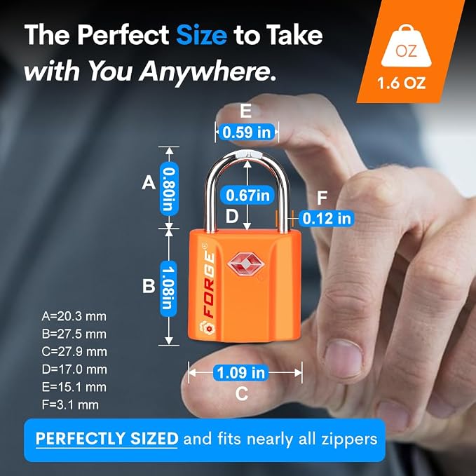 TSA Approved Luggage Locks, Ultra-Secure Dimple Key Travel Locks - Image 7