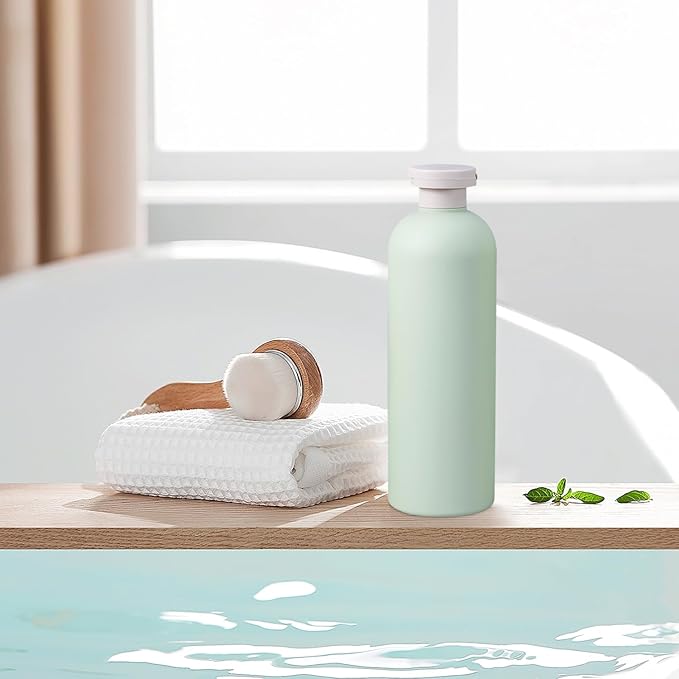 13.5 oz Plastic Travel Shampoo Bottles, Refillable Flip Cap Squeeze Bottles - Image 5