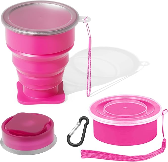 Collapsible Cup- Silicone Foldable Cups Expandable Folding DrinkingCup by FINDWORLD