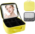 Travel Makeup Bag with LED Mirror and Light Travel Makeup Case Cosmetic by SUILU