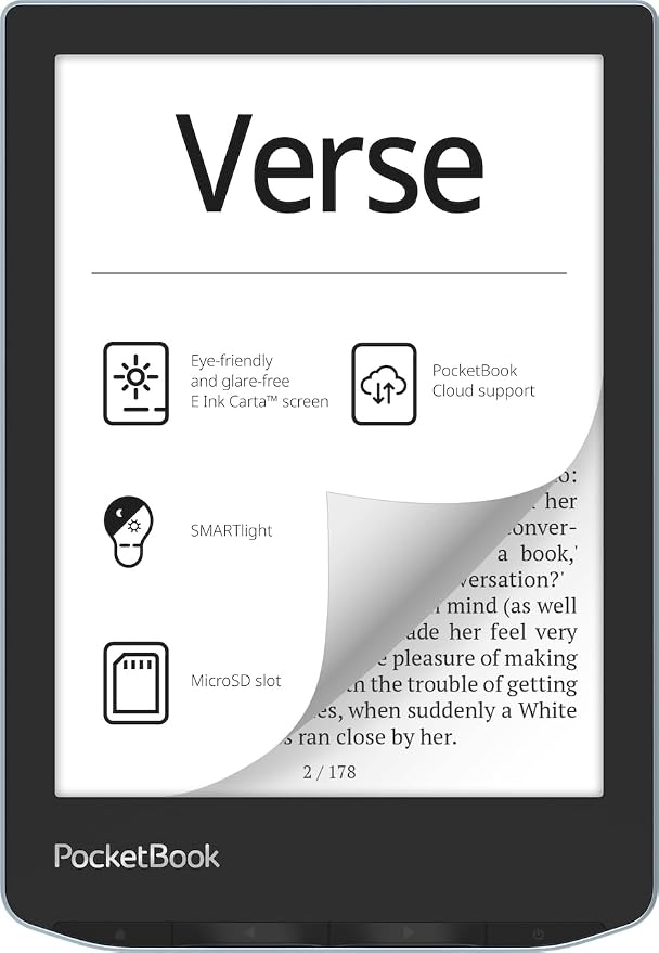 PocketBook Verse E-Readers | Eye-Friendly 6'' E-Ink Carta™ HD Touchscreen | - Image 4