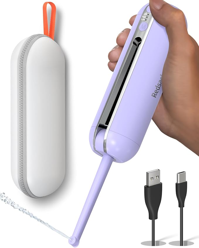 Electric Portable Bidet for Travel, Rechargeable USB-C Handheld High Pressure by Redsack