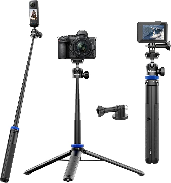 Selfie Stick Tripod for Gopro Camera, Portable Lightweight Camera Tripod for - Image 9