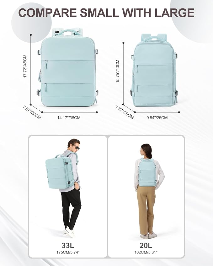 coowoz Large Travel Backpack Carry On - Image 8