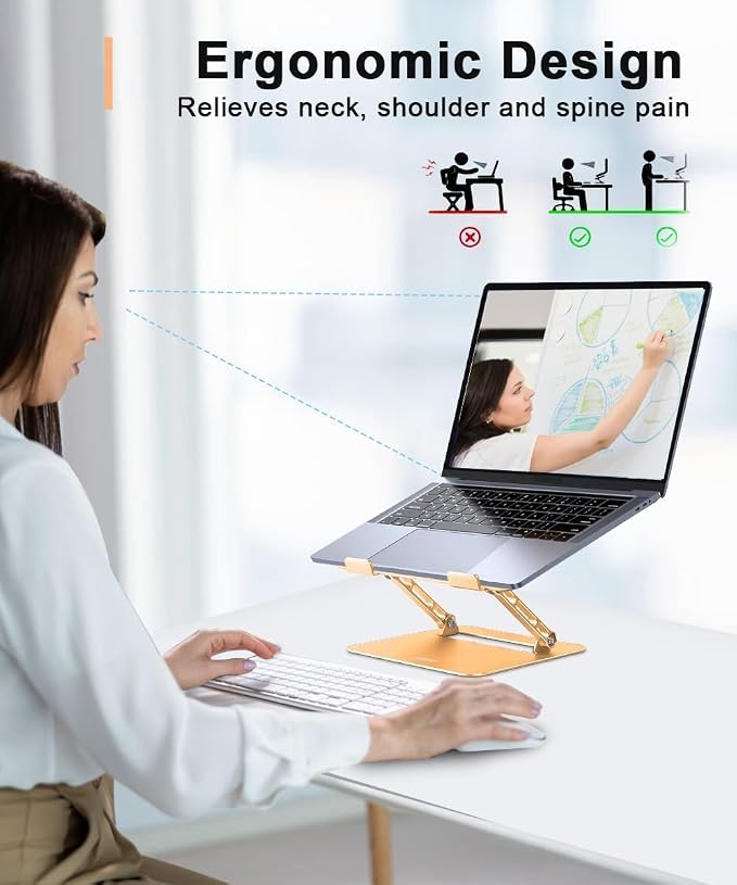 Adjustable Laptop Stand for Desk, Portable Laptop Stand Holder and Riser - Image 2