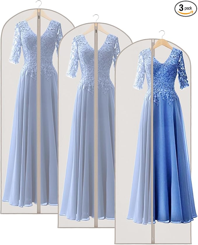 Zilink 65'' Dress Bags for Gowns Long Clear Garment Bags for Hanging Clothes by Zilink