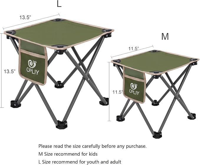Opliy Camping Stool, Folding Samll Chair Portable Camp Stool - Image 3