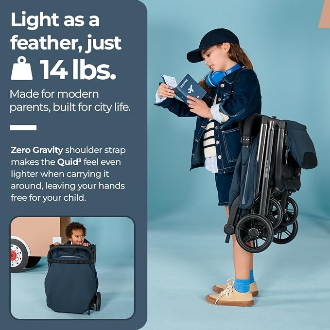 Inglesina Quid³ Stroller, Astral Blue - Image 3