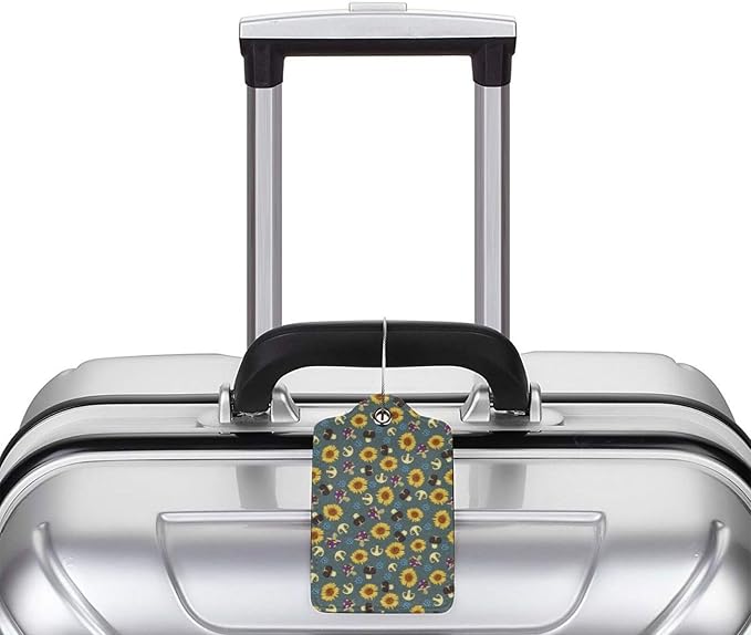 Sewant Mushrooms Leather Luggage Tag - Image 5
